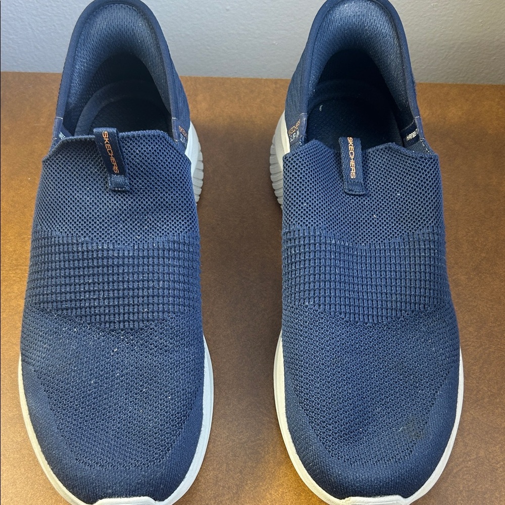 Skechers Men's Blue Mesh Slip-On Sneakers